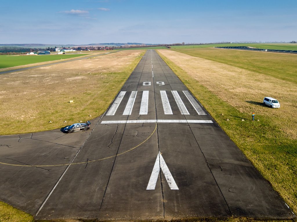 runway, airfield, airport